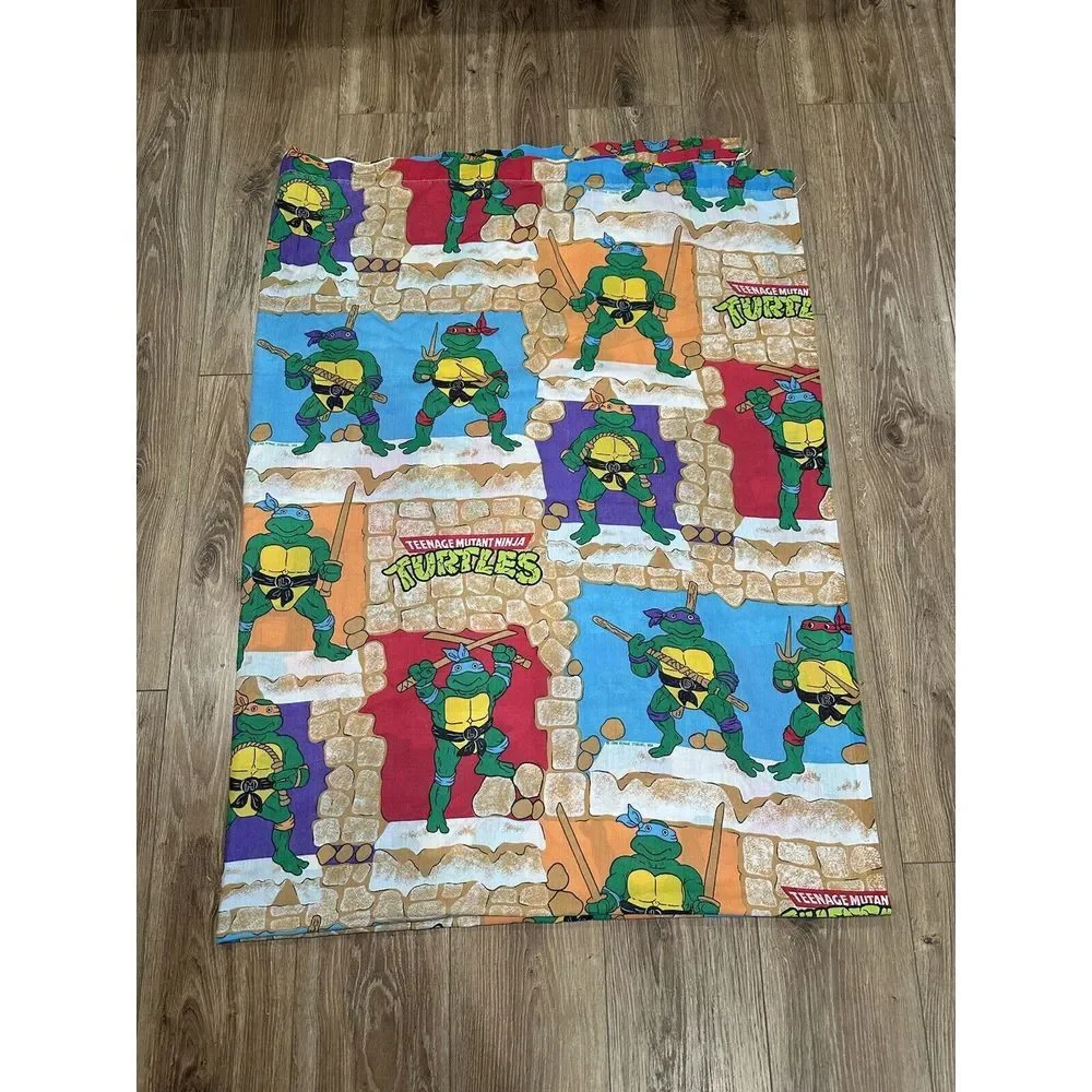 Vintage Rare 1988 Ninja‎ Turtle Twin Bed Set / Flat&Fitted USA Made!
